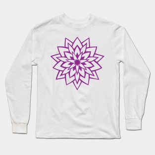 SYM - FLOWER DESIGN #1 VARIATION # 4 (purple) Long Sleeve T-Shirt